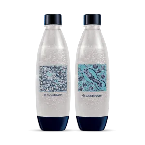 1 Litre Artist Edition  Twin Pack Dishwasher Safe Carbonating Bottles