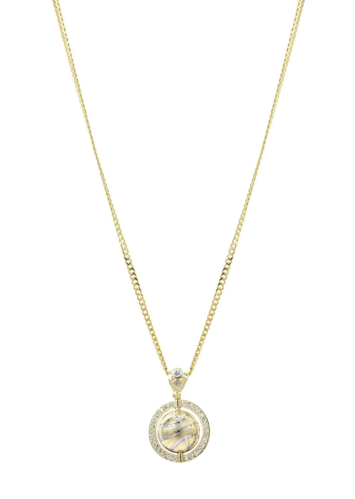 10K Yellow Gold Basketball Necklace | Appx. 21.3 Grams