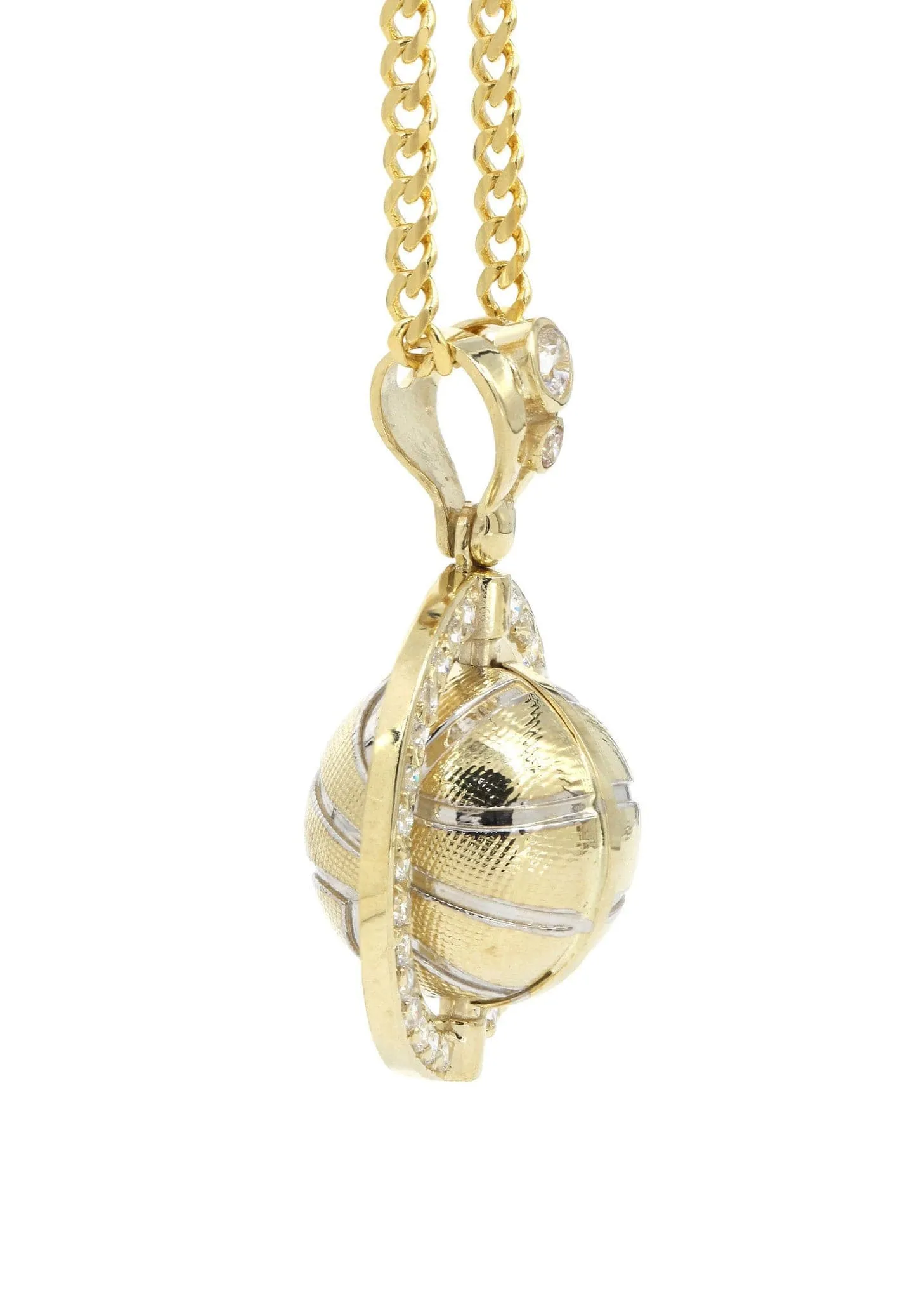 10K Yellow Gold Basketball Necklace | Appx. 21.3 Grams