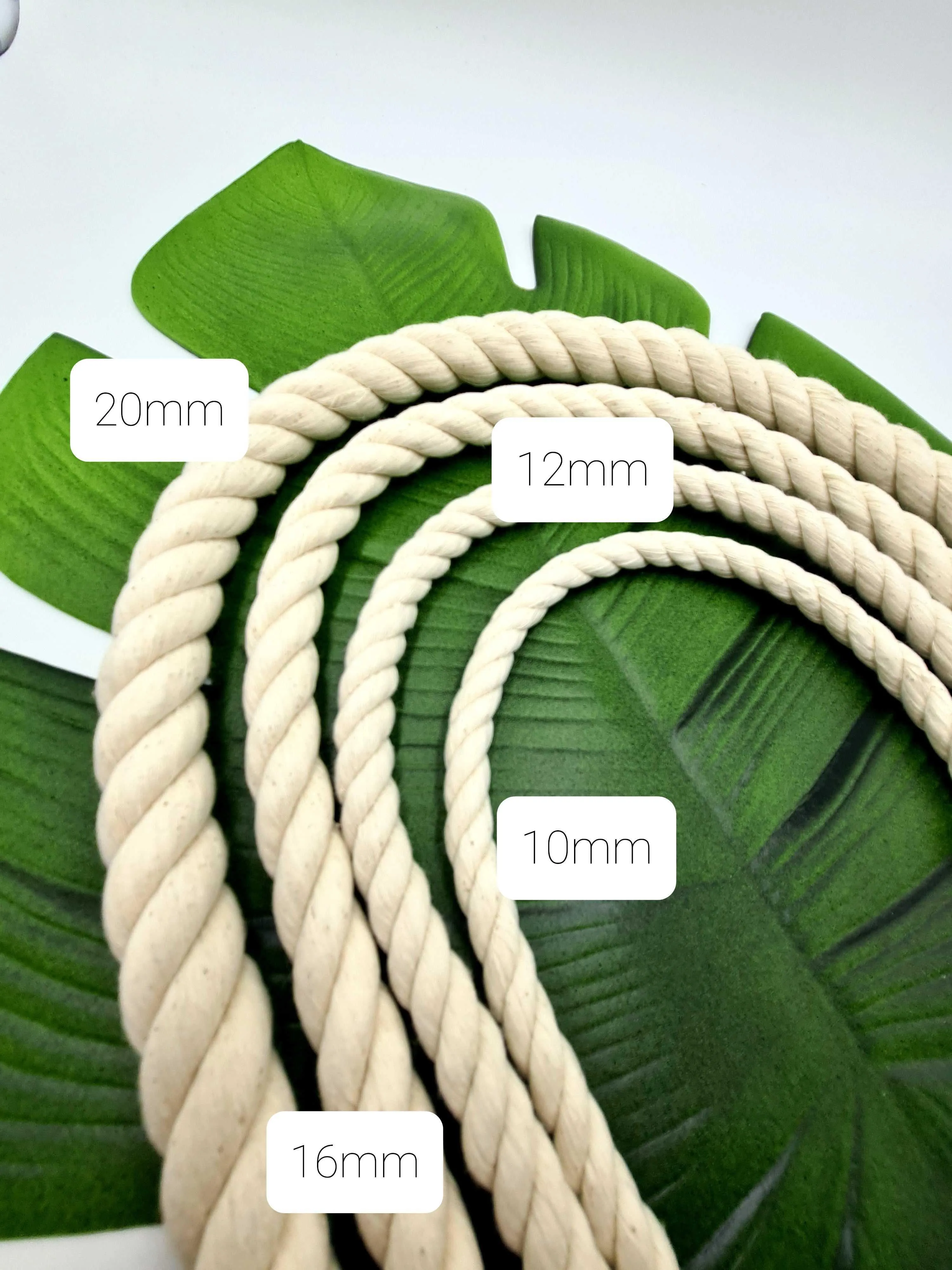 10mm Cotton Rope | Natural Cotton Rope | 3 ply twisted Rope