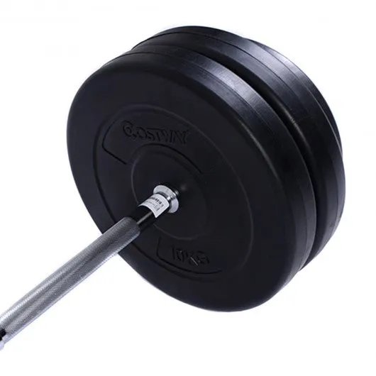 124 lbs Lifting Exercise Curl Bar Barbell Weight Set