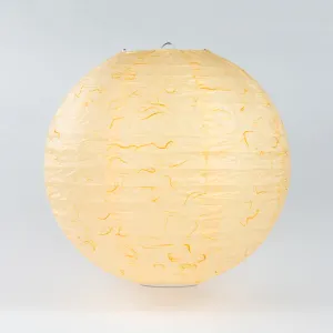 12" Ivory Dragon Cloud Beige Premium Texture Fibrous Paper Lantern