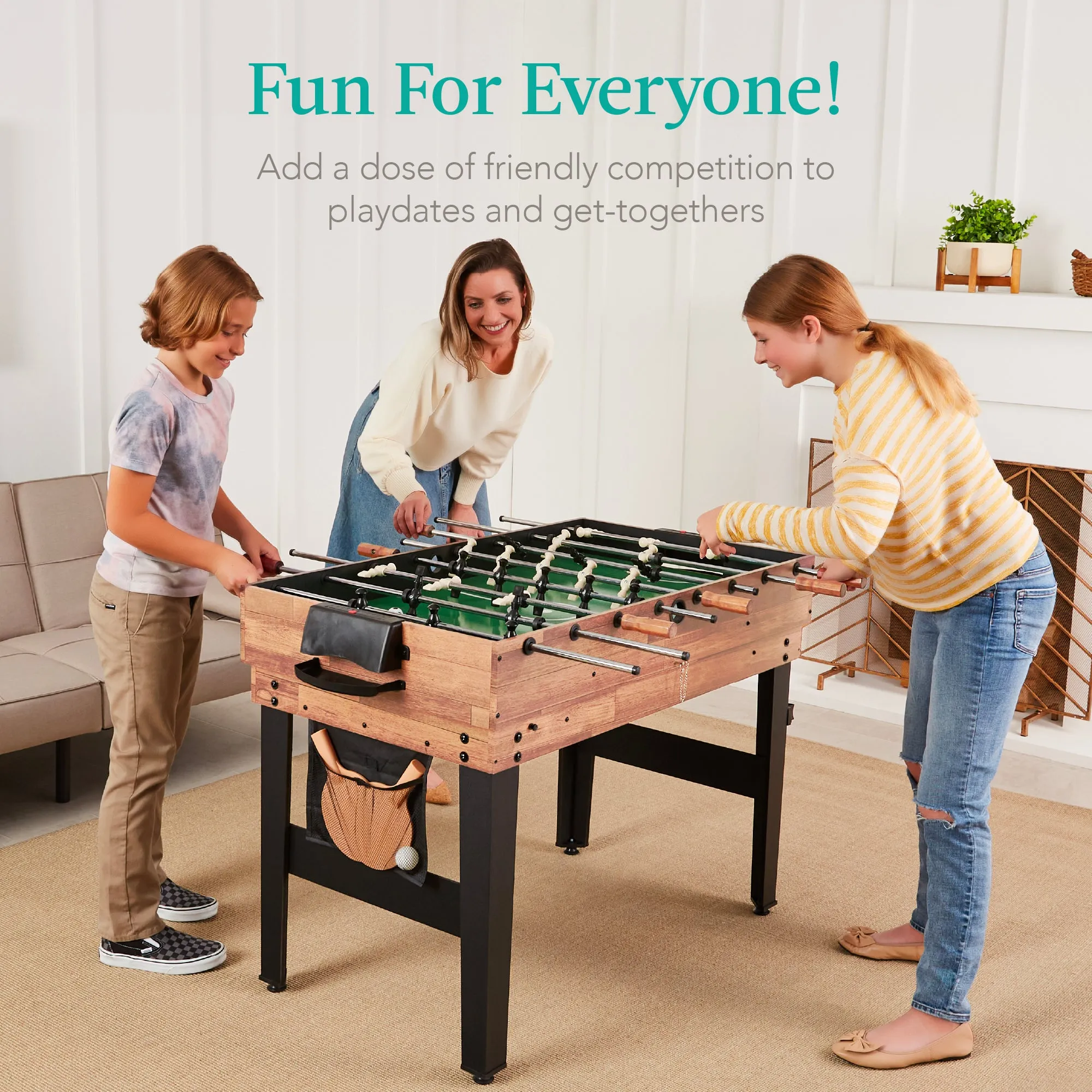 13-in-1 Combo Game Table Set w/ Ping Pong, Foosball, Basketball, Air Hockey