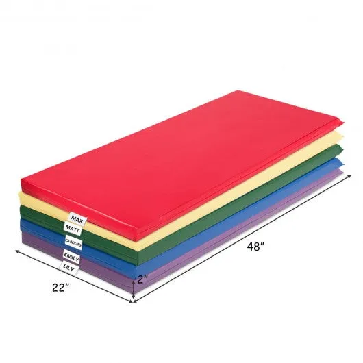 2-Inch Toddler Thick Rainbow Rest Nap Mats 5-Pack