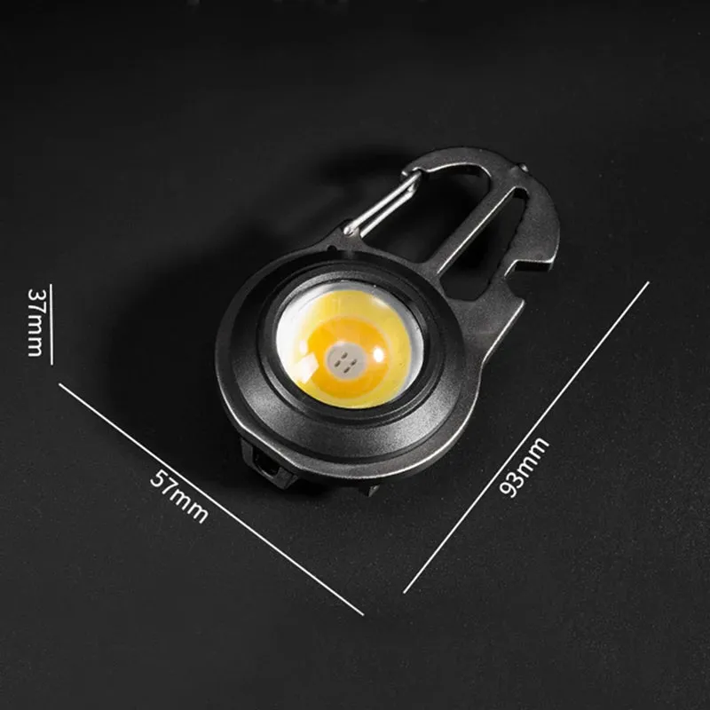 2023 New Mini Lantern Mutifuction Portable LED Flashlight Pocket Work Light Outdoor Camping Fishing Climbing Keychain Light