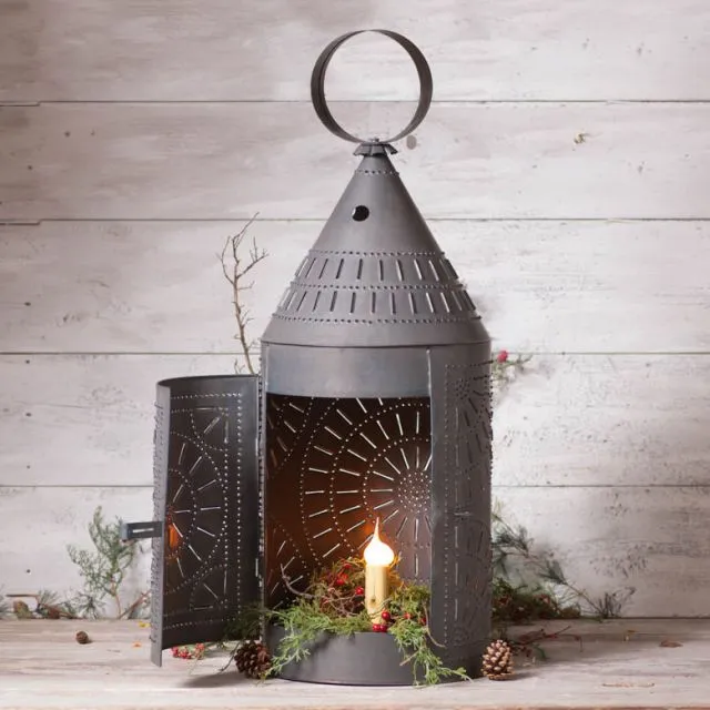 36-Inch Tinner's Lantern with Chisel in Kettle Black