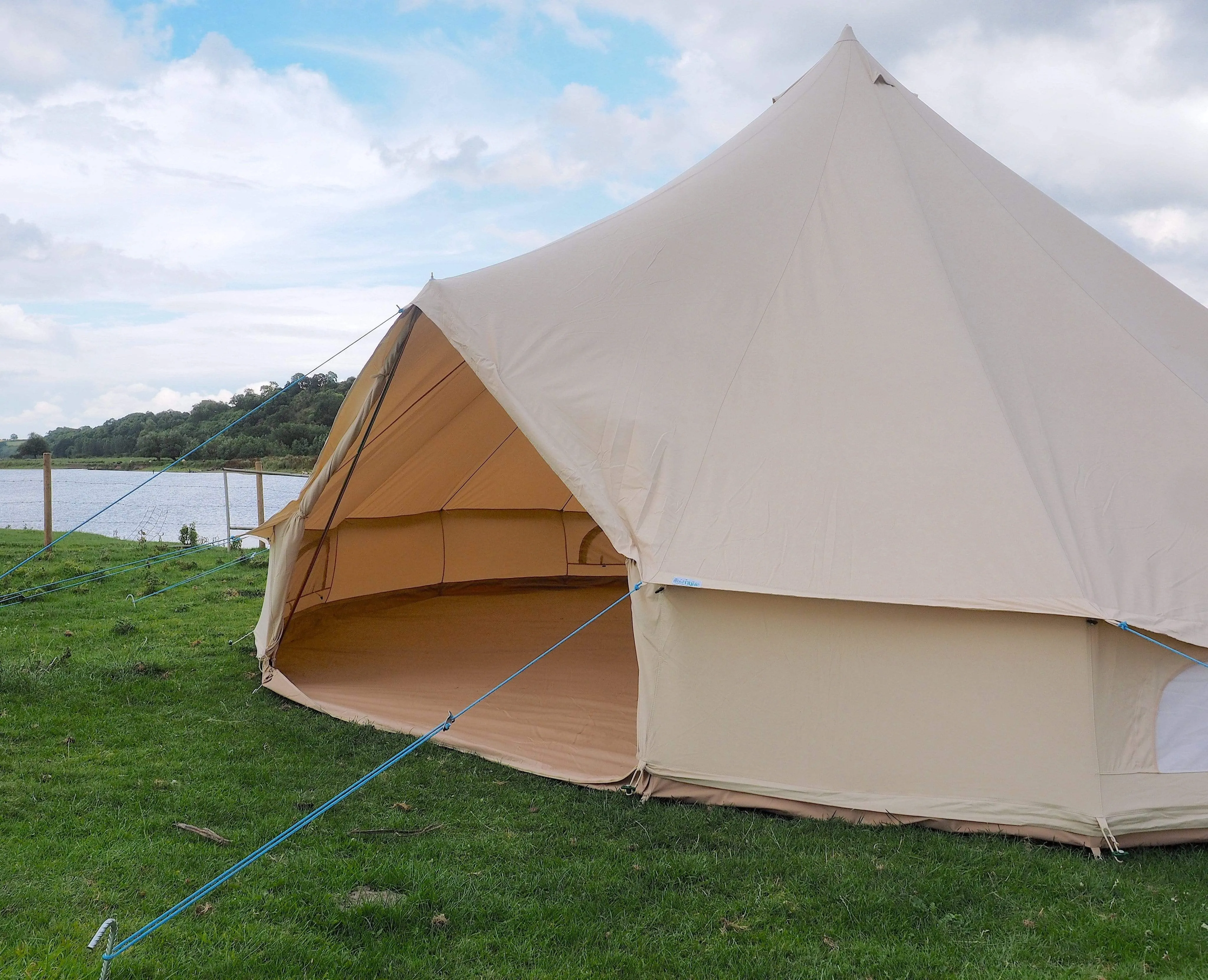 7m Bell Tent 285gsm 100% Natural Canvas | Twin Door