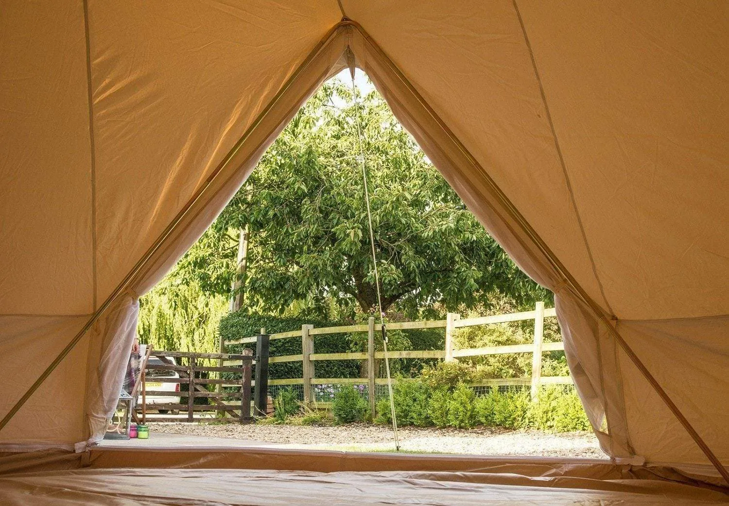 7m Bell Tent 285gsm 100% Natural Canvas | Twin Door