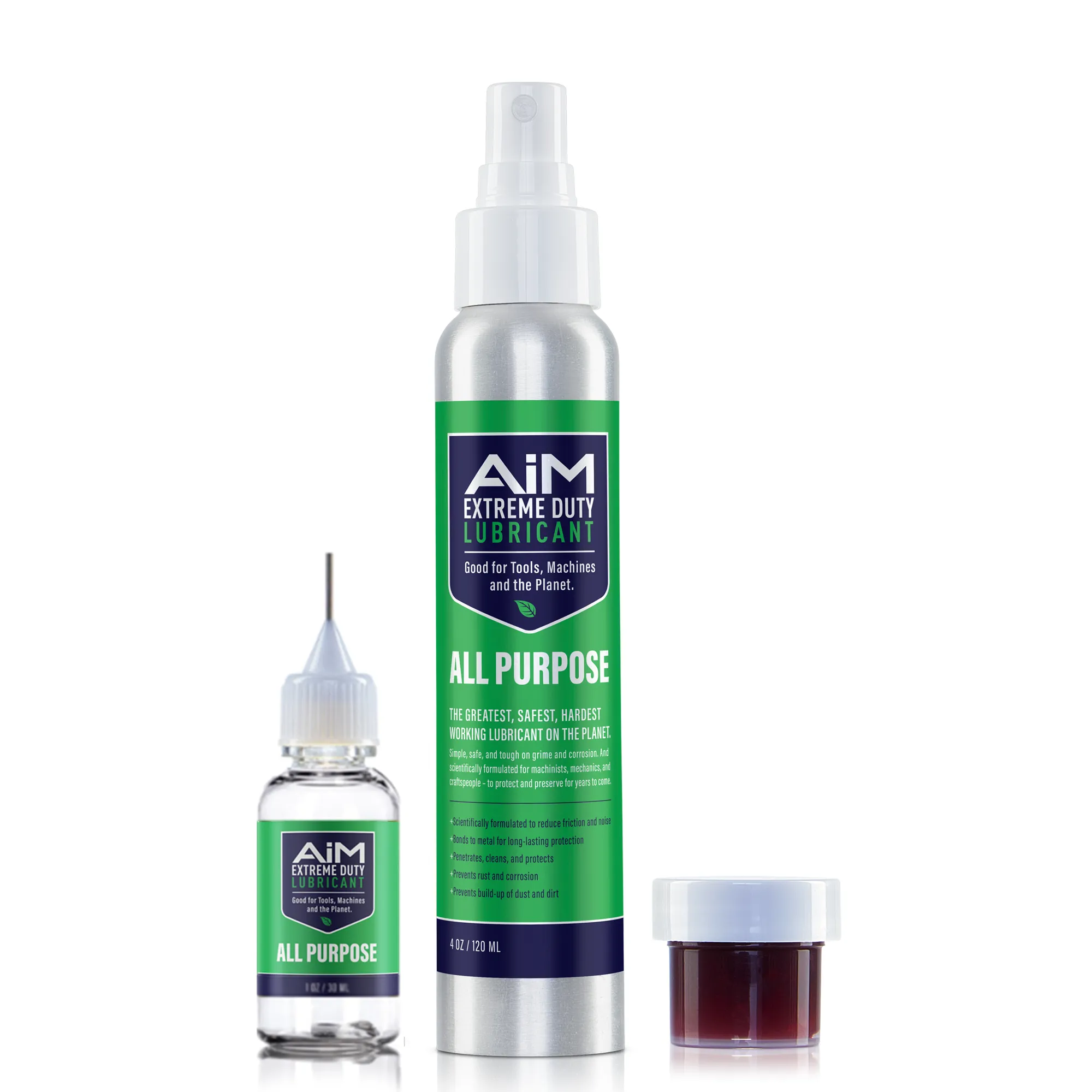 AiM Extreme Duty Lubricant | Exercise Equipment Lube | Small Kit | 4oz sprayer   0.25 oz grease   precision bottle