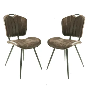 Chesnut Brown Set of Two Austin Dining Chairs