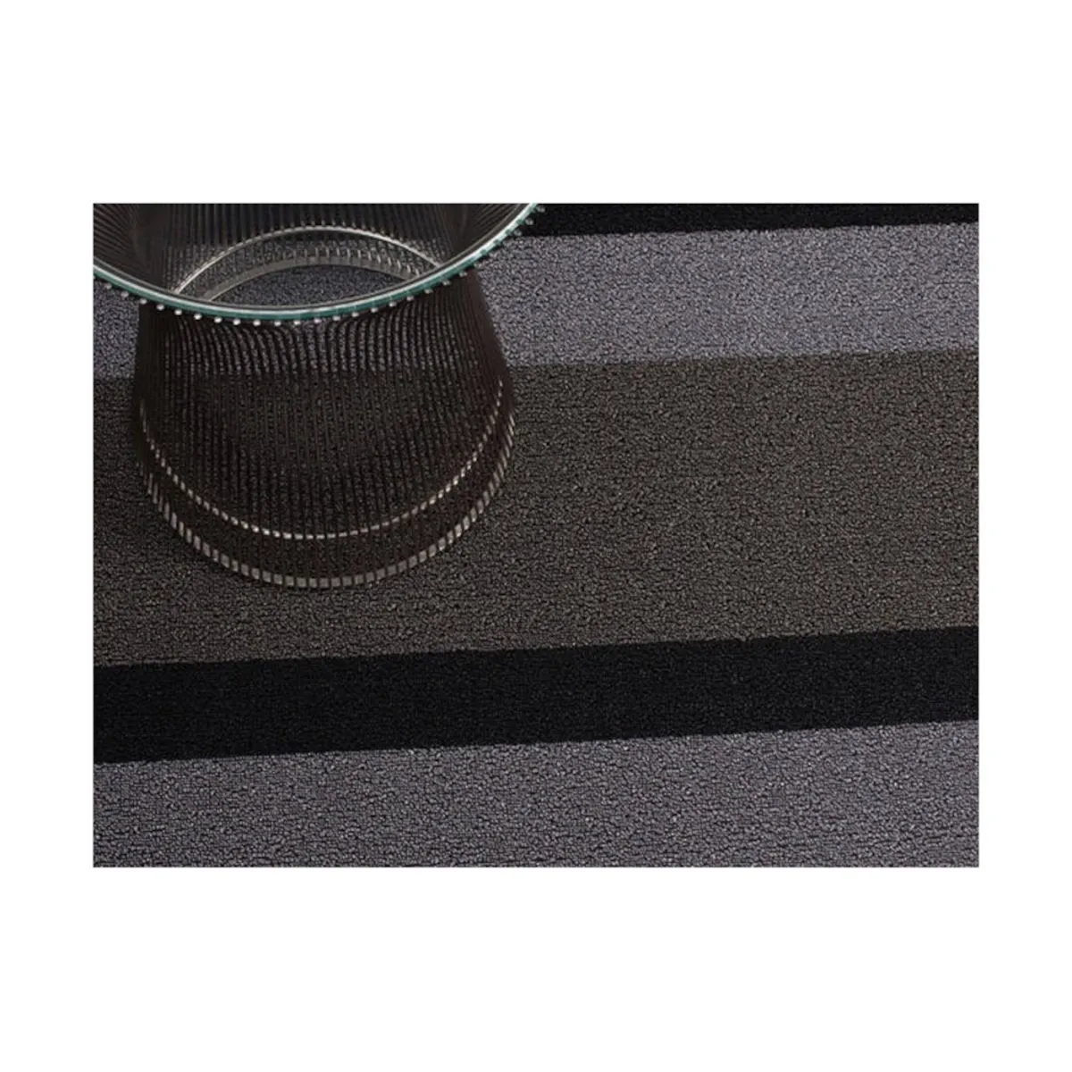 Chilewich Utility Mat Bold Stripe Silver Black 61x91cm