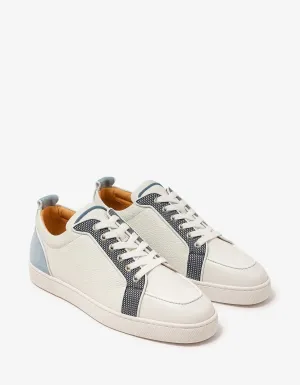 Christian Louboutin Rantulow Orlato Flat White Multicolour Grain Leather Trainers -