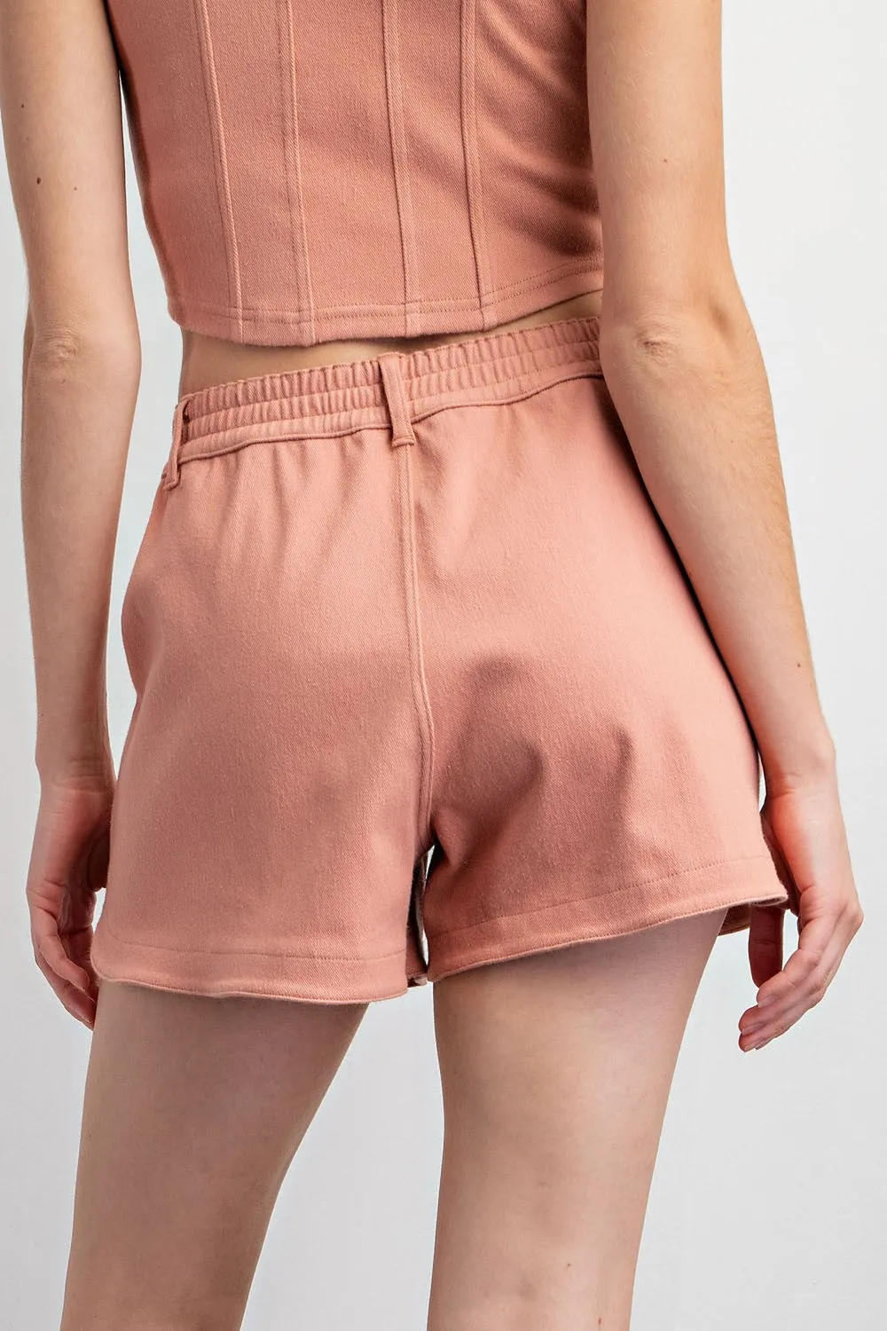 *Curvy Girl* Cotton Stretch Twill Shorts - Final Sale