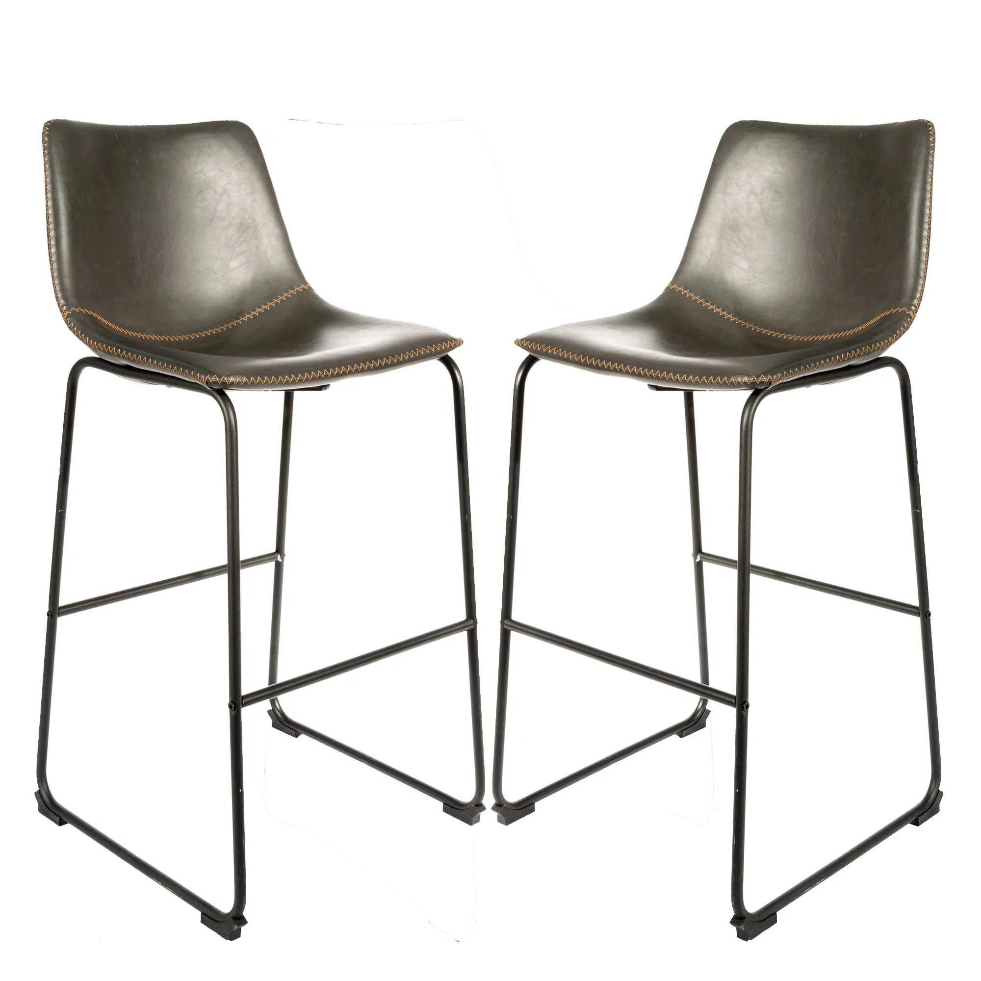 Dexter Grey Set of Two Kitchen Bar Stools