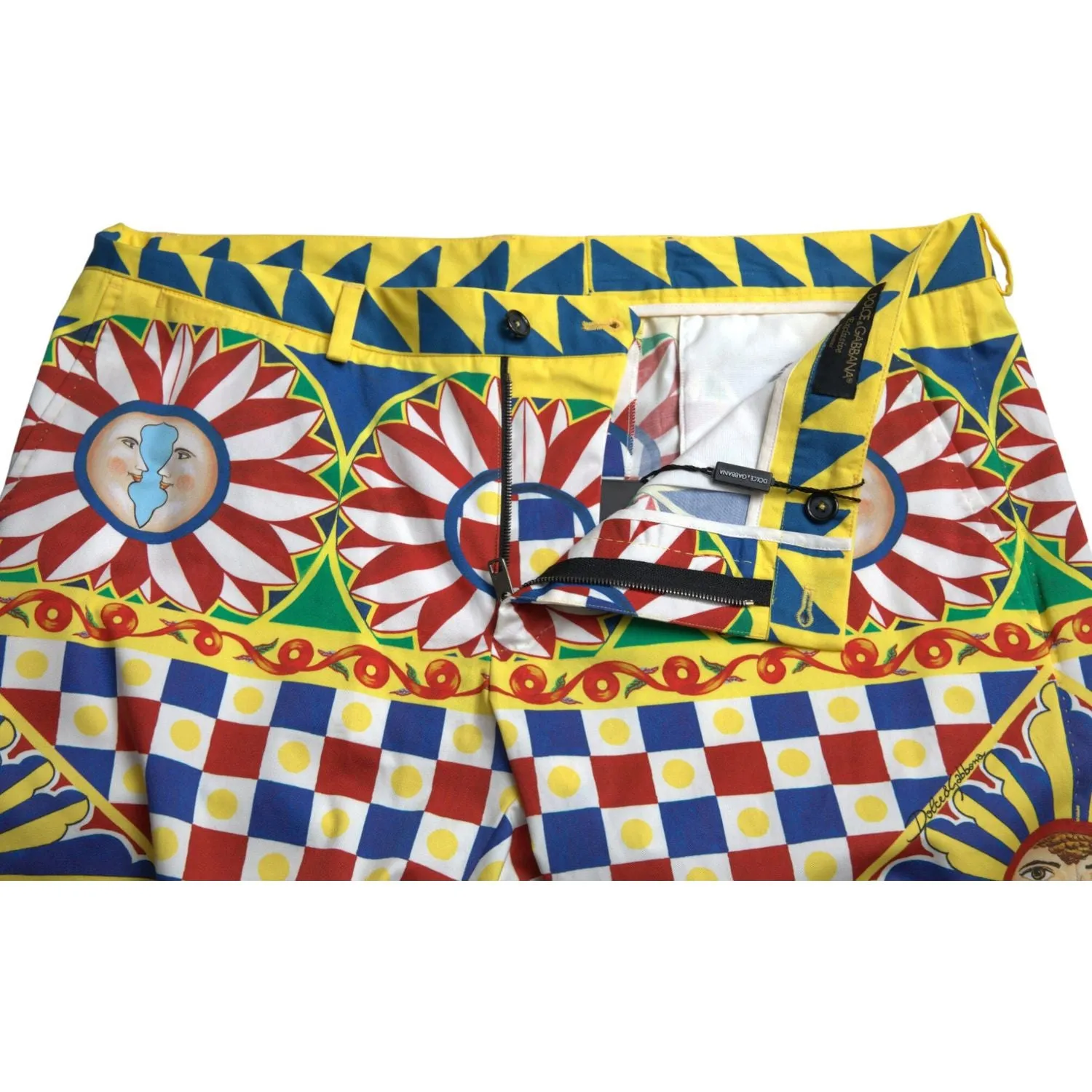 Dolce & Gabbana Multicolor Print Bermuda Shorts