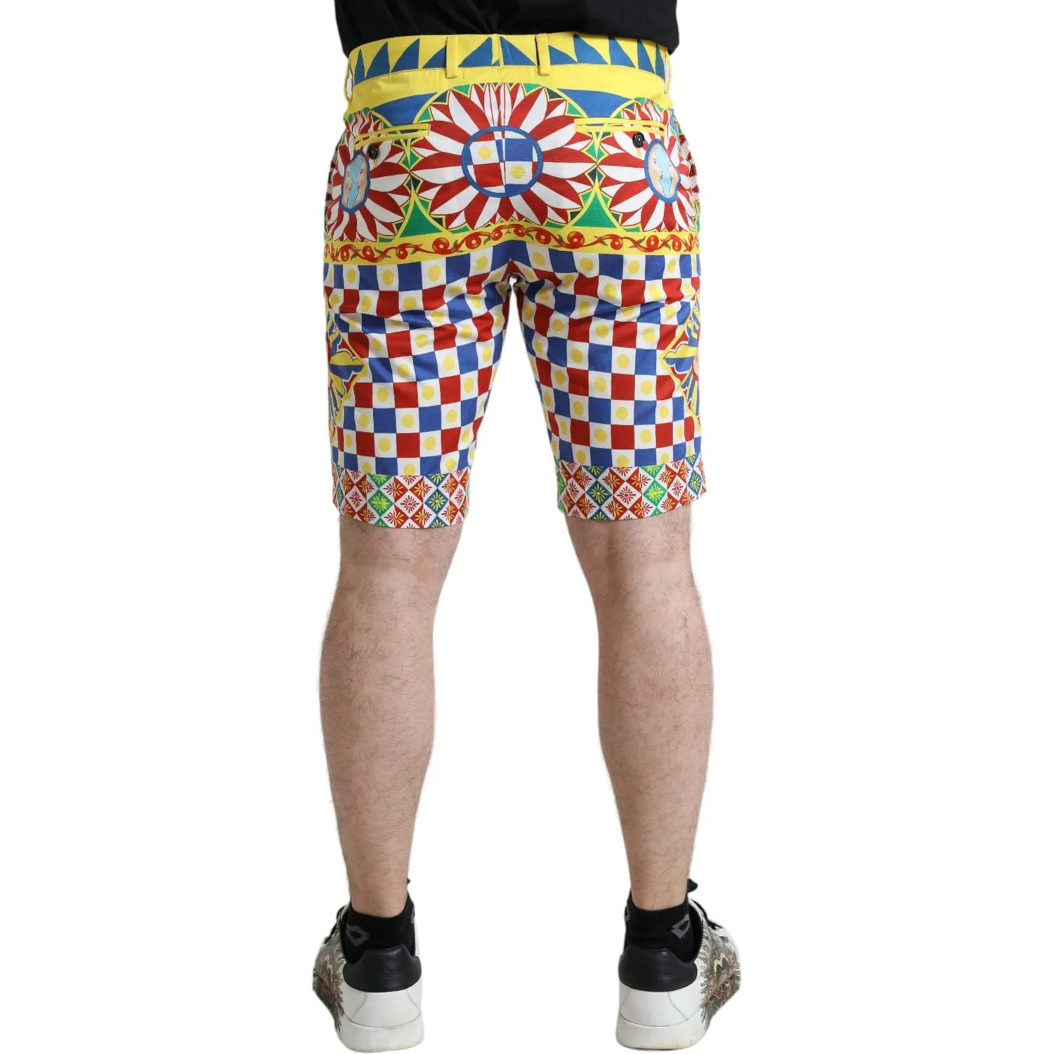 Dolce & Gabbana Multicolor Print Bermuda Shorts