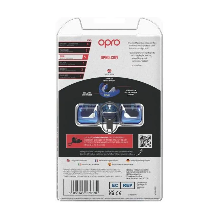 F34462     ~ OPRO ORTHO GOLD M/GUARD BLUE