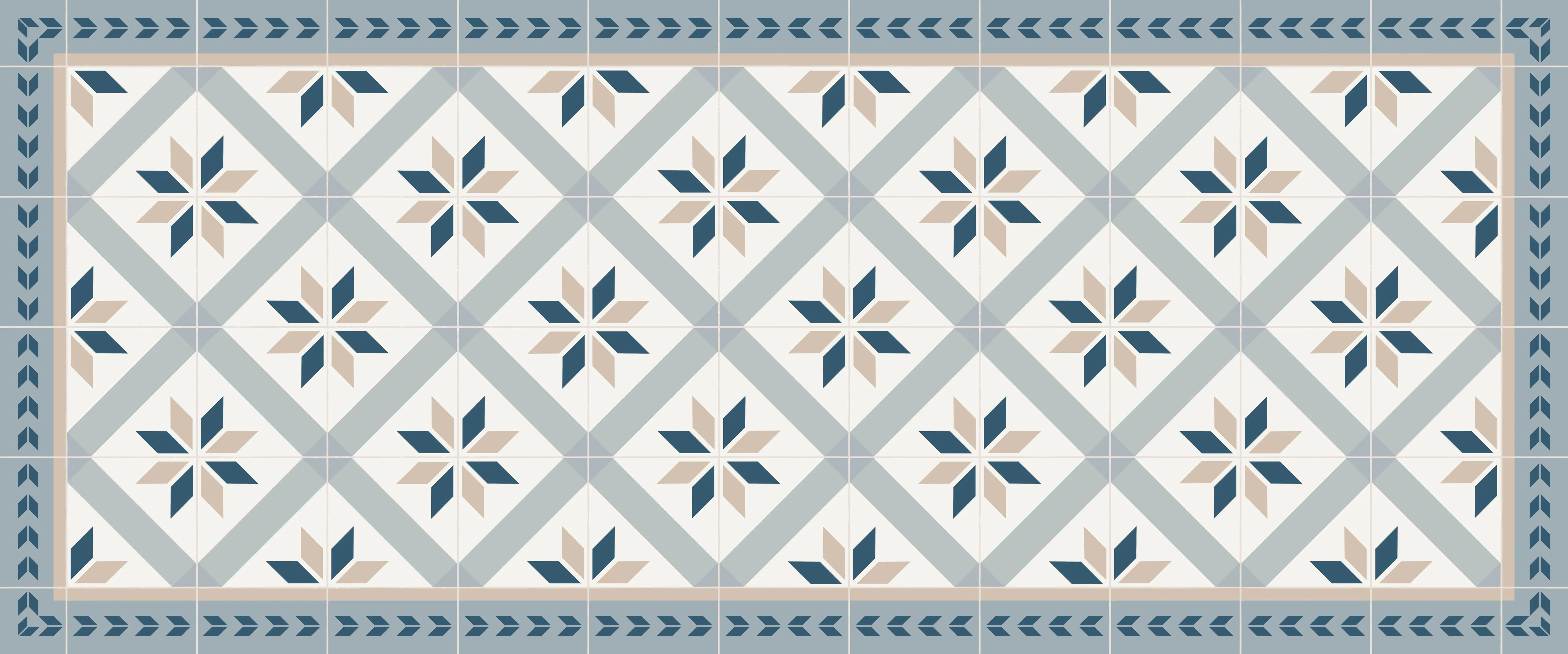 Floor Mat Tile Blue/Grey - Various Sizes