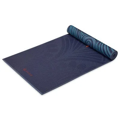 Gaiam Premium Reversible Yoga Mat - Teal Mandala Mantra (6mm)