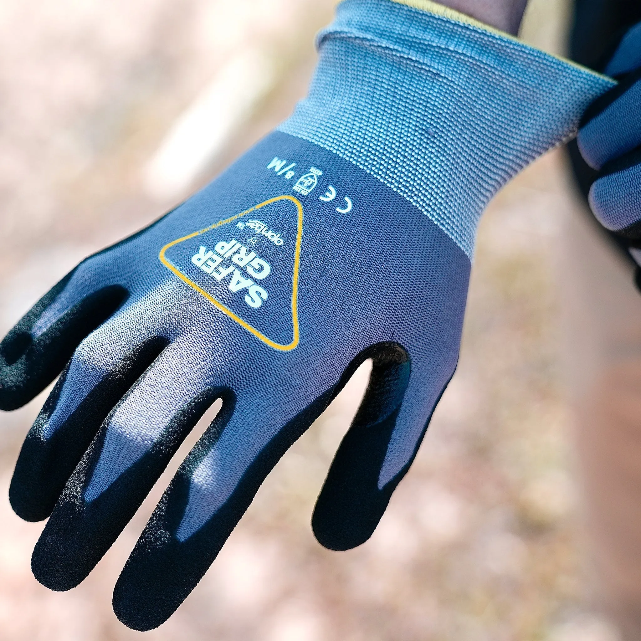 Gardening Gloves - Nitrile Coated Gloves with Touchscreen - Safer Grip by OPNBAR™ (2-Pack)