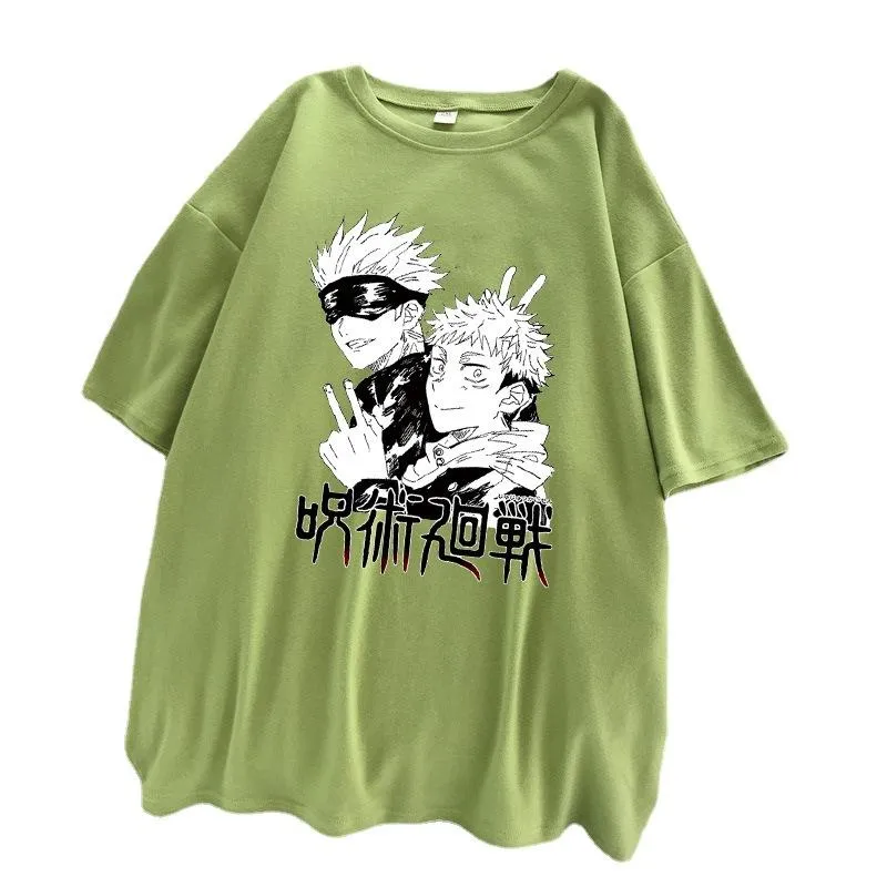 Gothic era loose anime short-sleeved round neck couple T-shirt