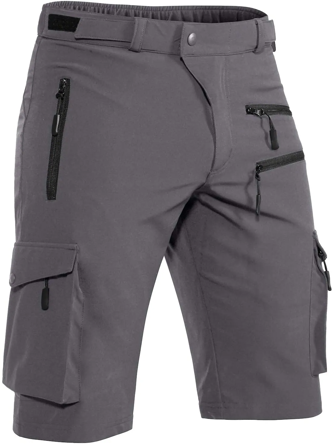 Hiauspor Men's Mountain Bike Shorts Stretch MTB Shorts Quick Dry with Zipper Pocket