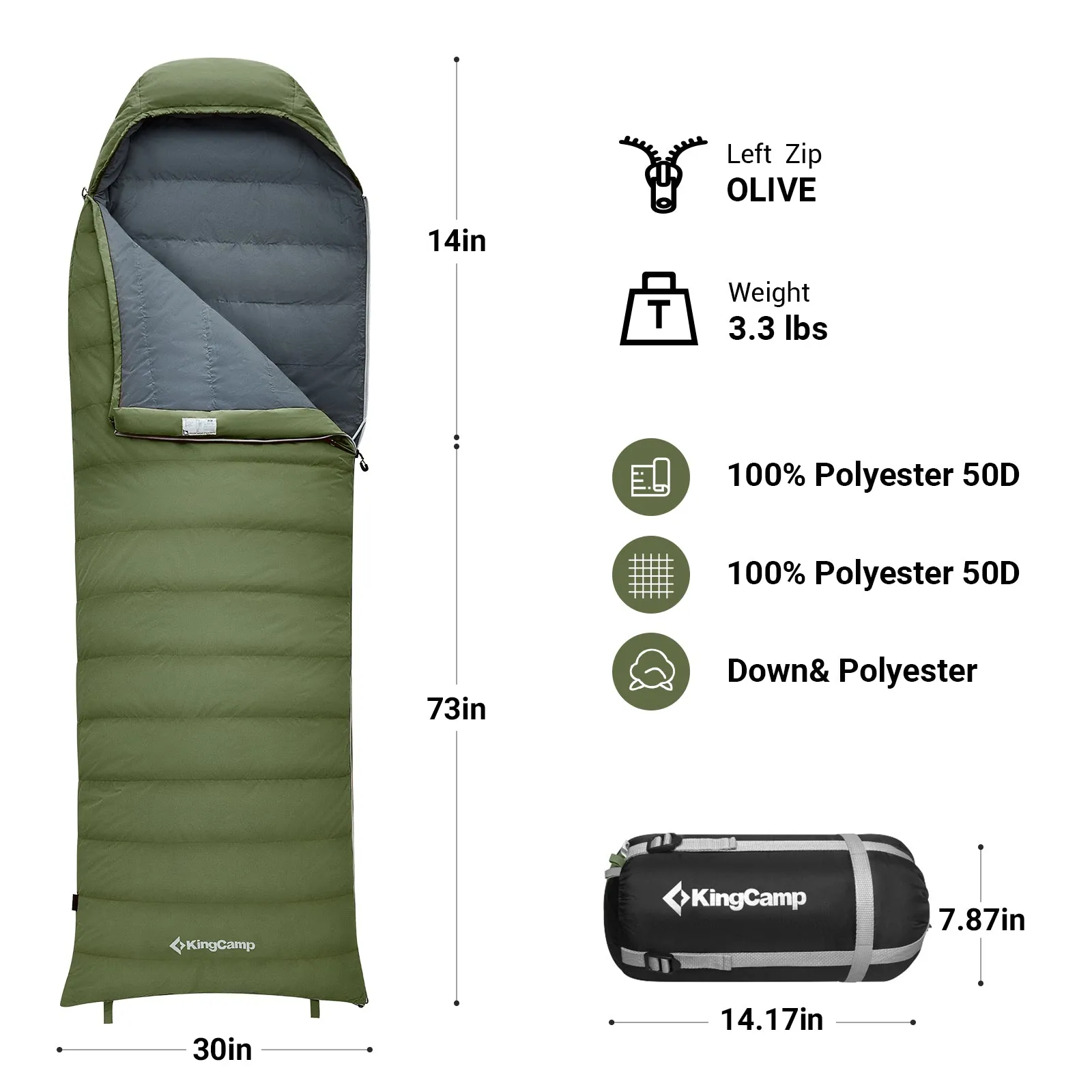 Kingcamp Duck Down Sleeping Bag