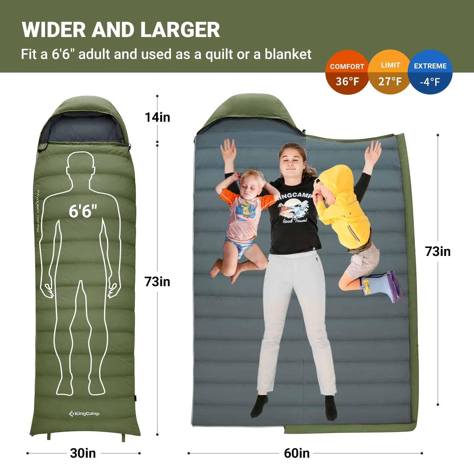 Kingcamp Duck Down Sleeping Bag