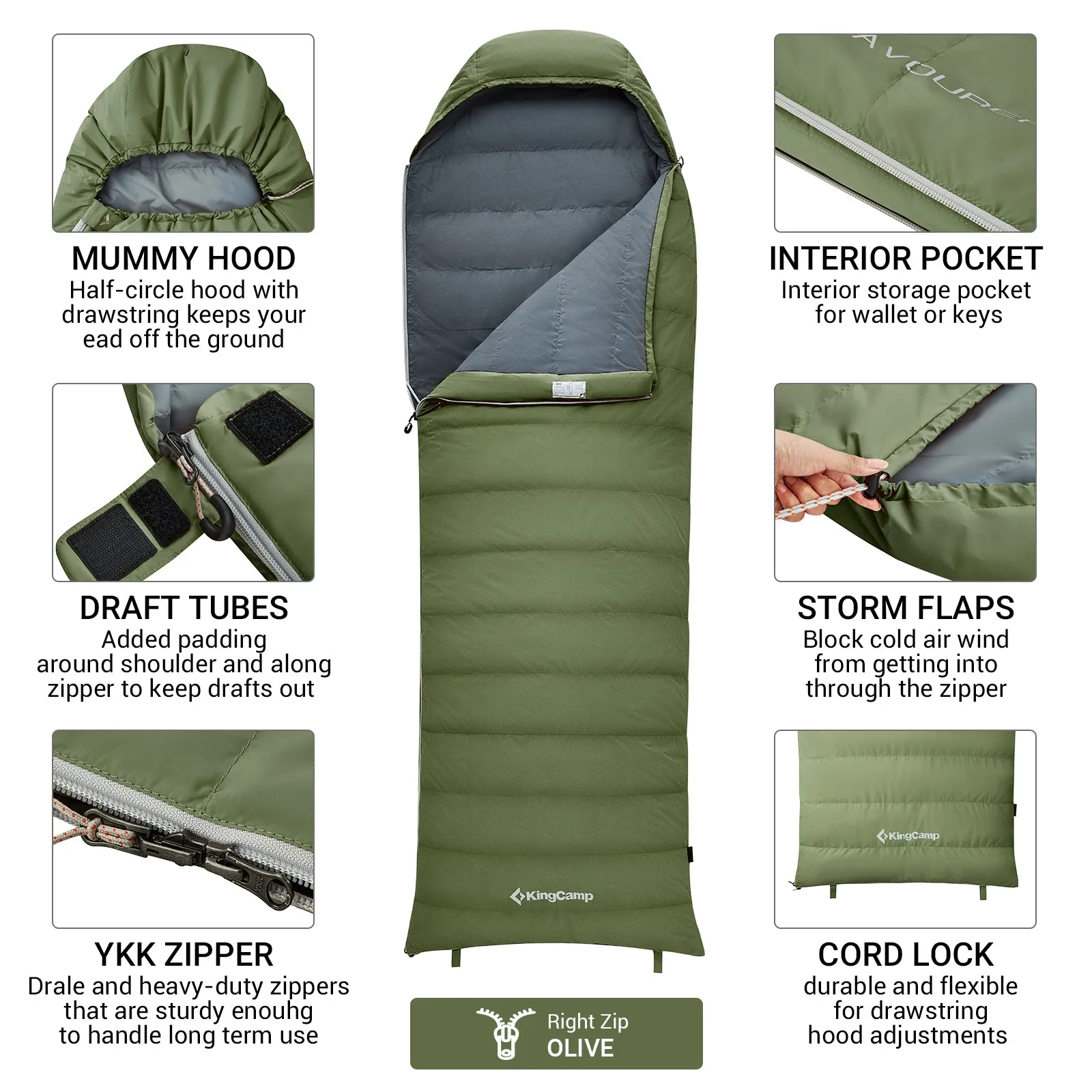 Kingcamp Duck Down Sleeping Bag