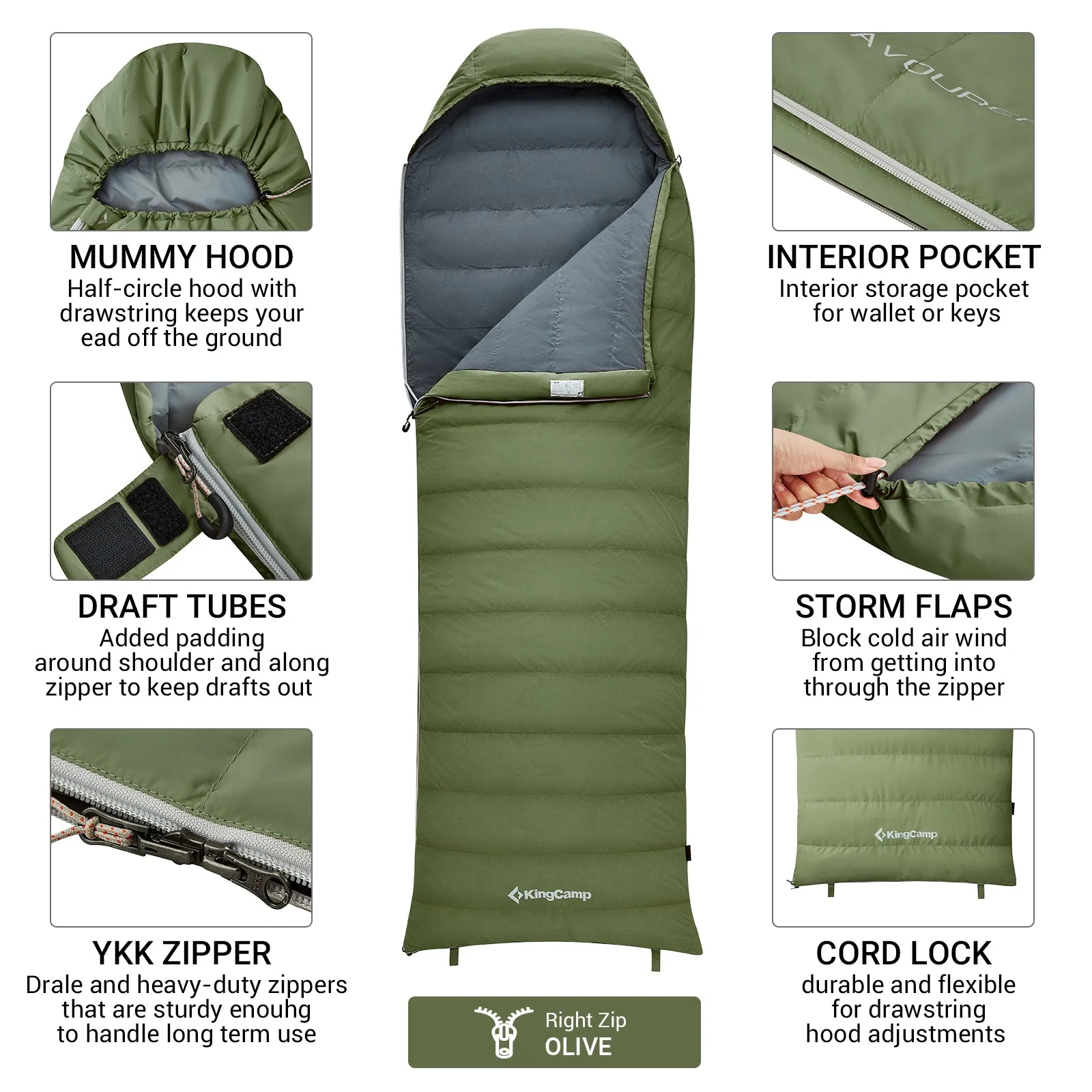 Kingcamp Duck Down Sleeping Bag