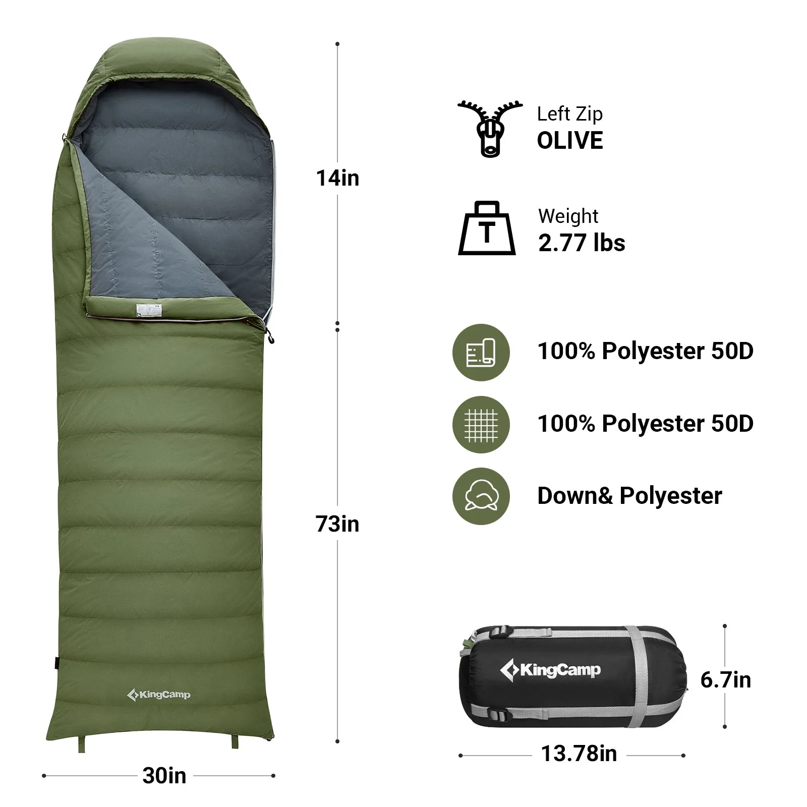 Kingcamp Duck Down Sleeping Bag