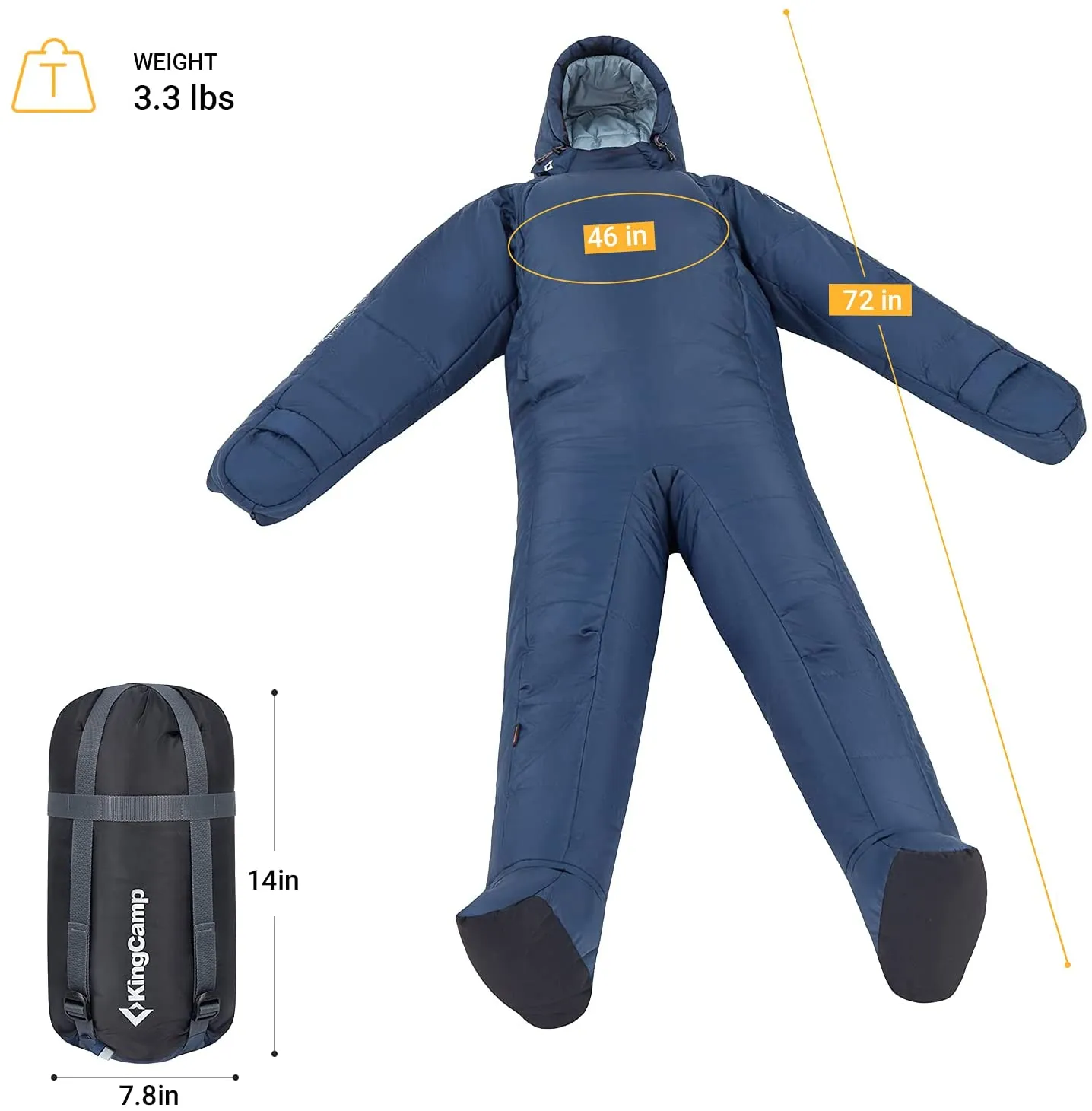 KingCamp Ultralight All Season Wearable Sleeping Bag