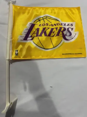 LA Lakers Gold Window Car Flag