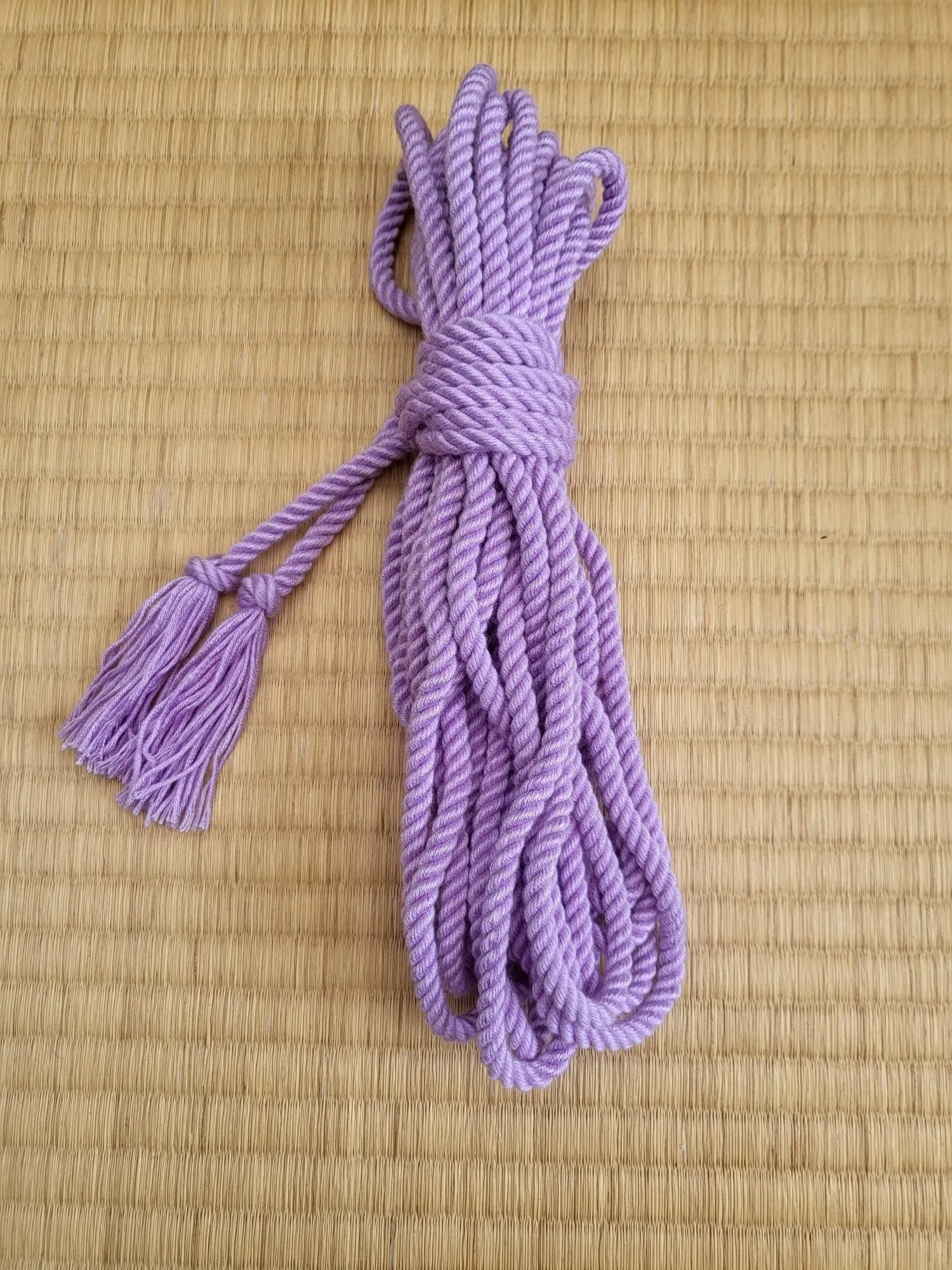 Lilac Shibari Bondage rope in super soft Bamboo