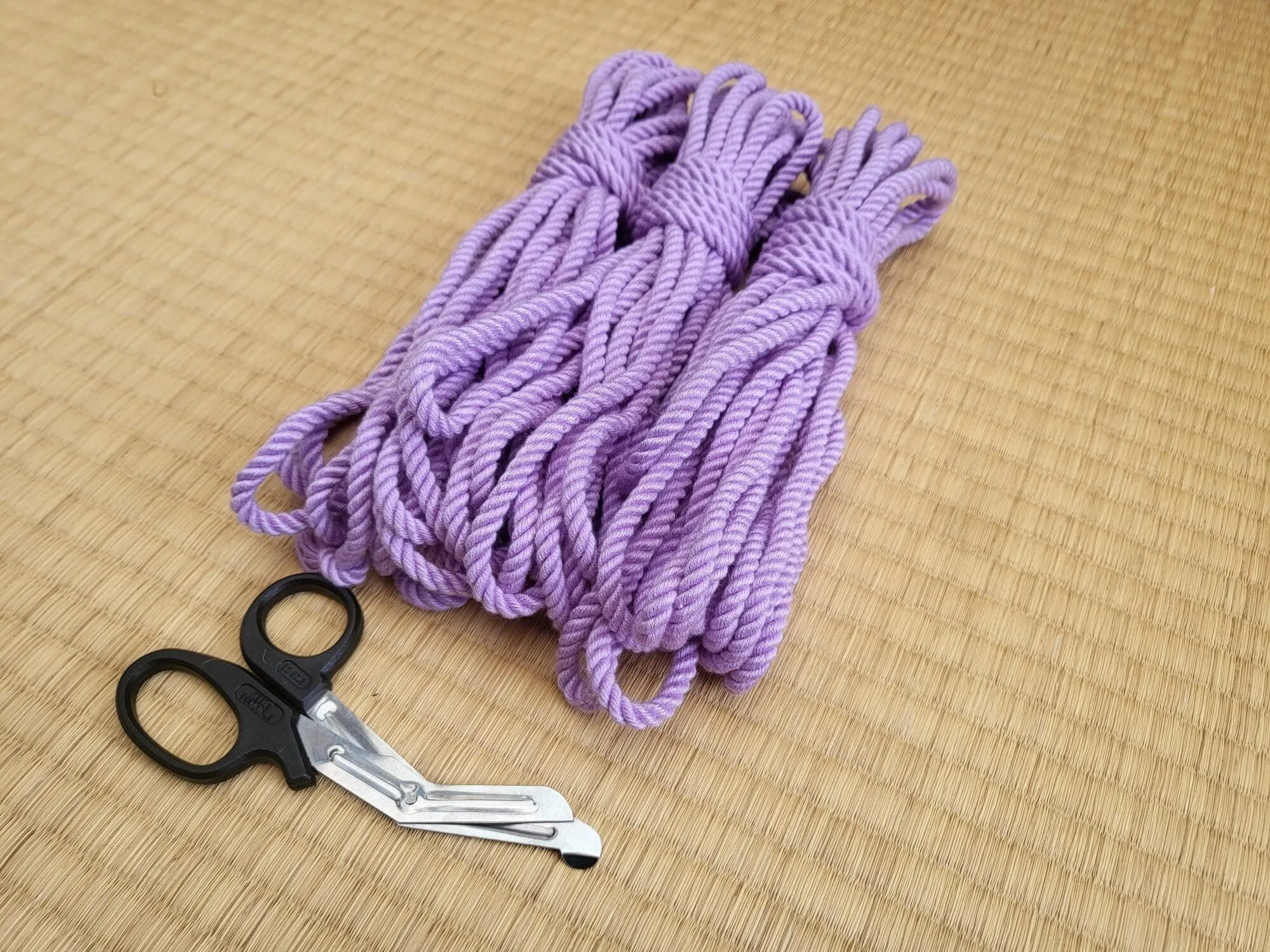 Lilac Shibari Bondage rope in super soft Bamboo