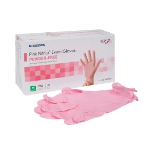 McKesson Pink Nitrile® Exam Gloves - Medium