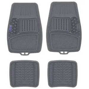 Michelin 19"x34" 4pc Rubber Floormat Set Gray