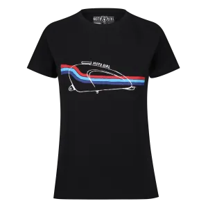 Moto Tank T-Shirt (Black/Blue Stripe)