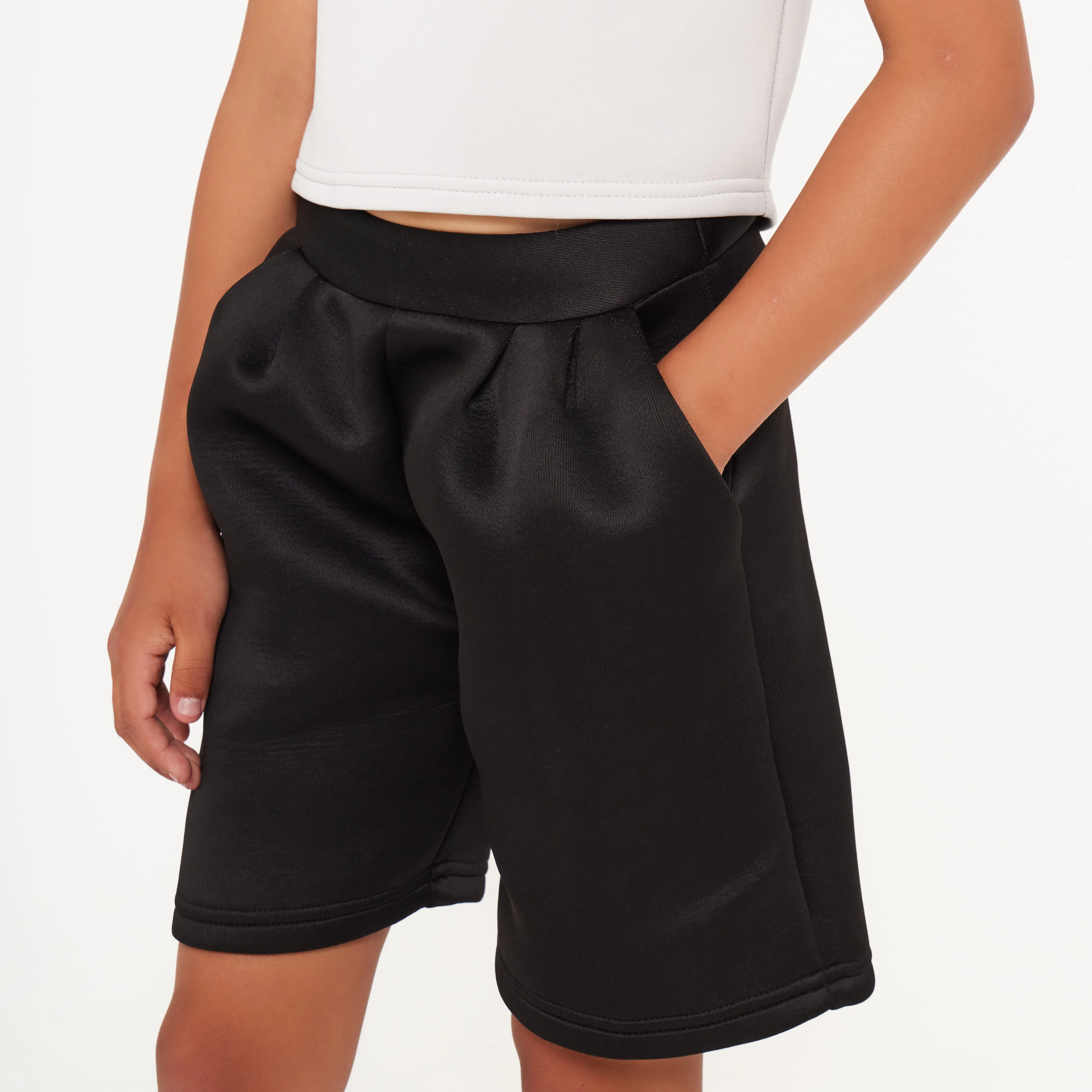 Neoprene Pleat Shorts