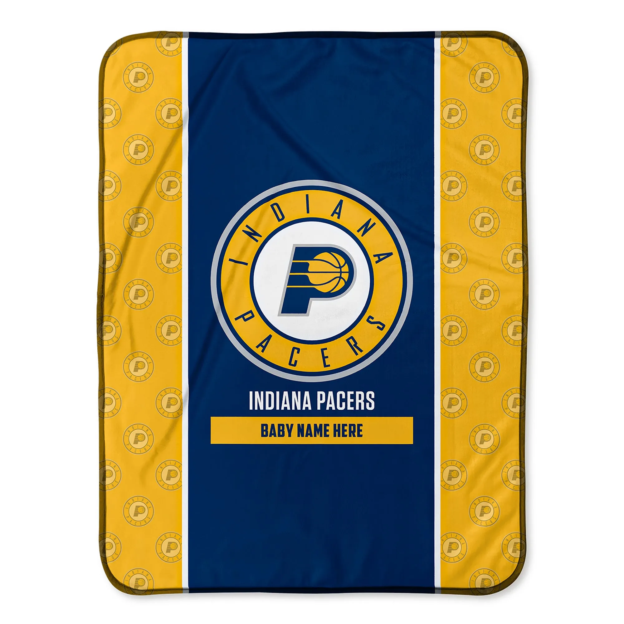 Personalized Indiana Pacers Icon Baby Pixel Fleece Blanket