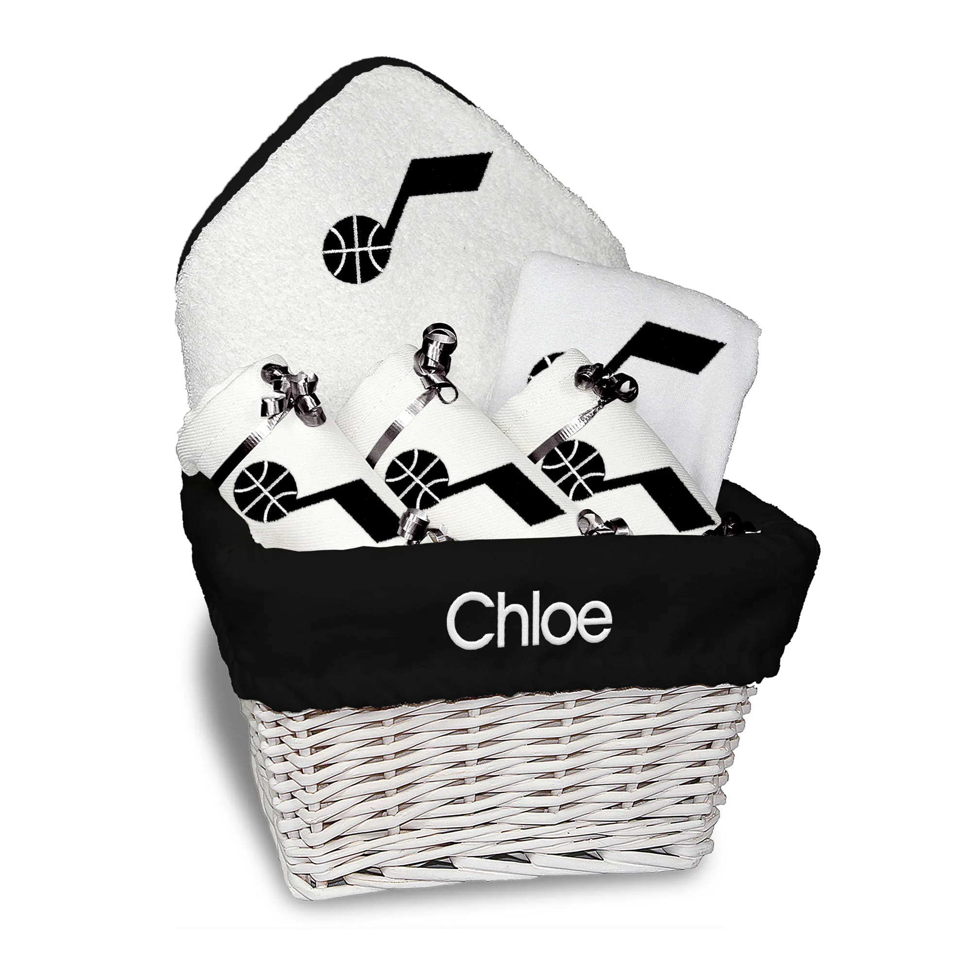 Personalized Utah Jazz Medium Basket - 6 Items