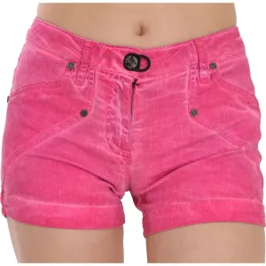 PLEIN SUD Chic Pink Mid Waist Mini Shorts