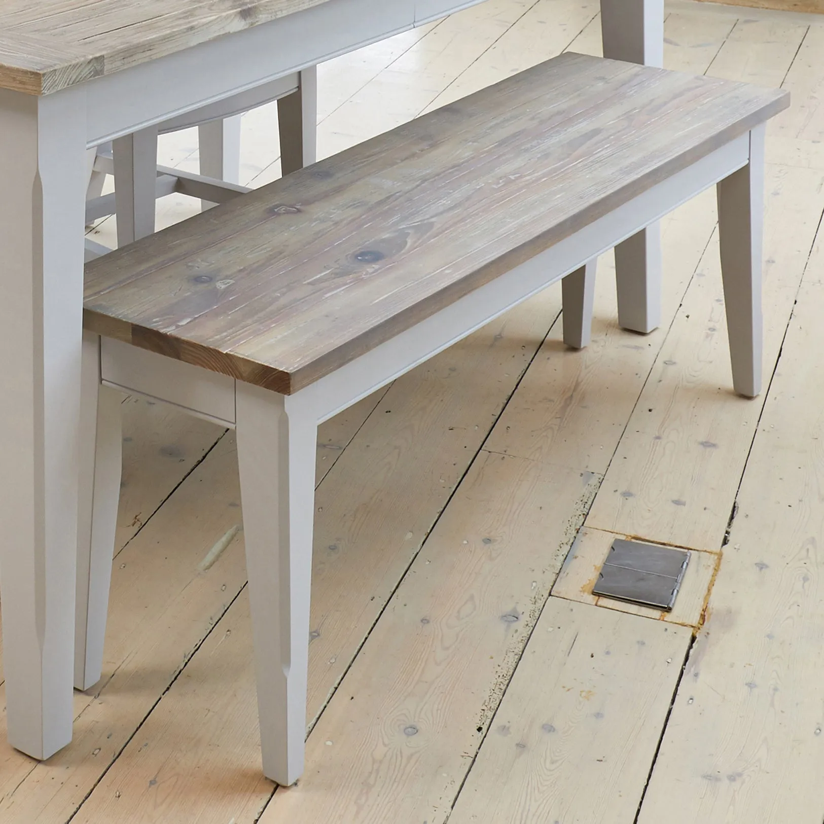 Ridley Grey Dining Bench Small