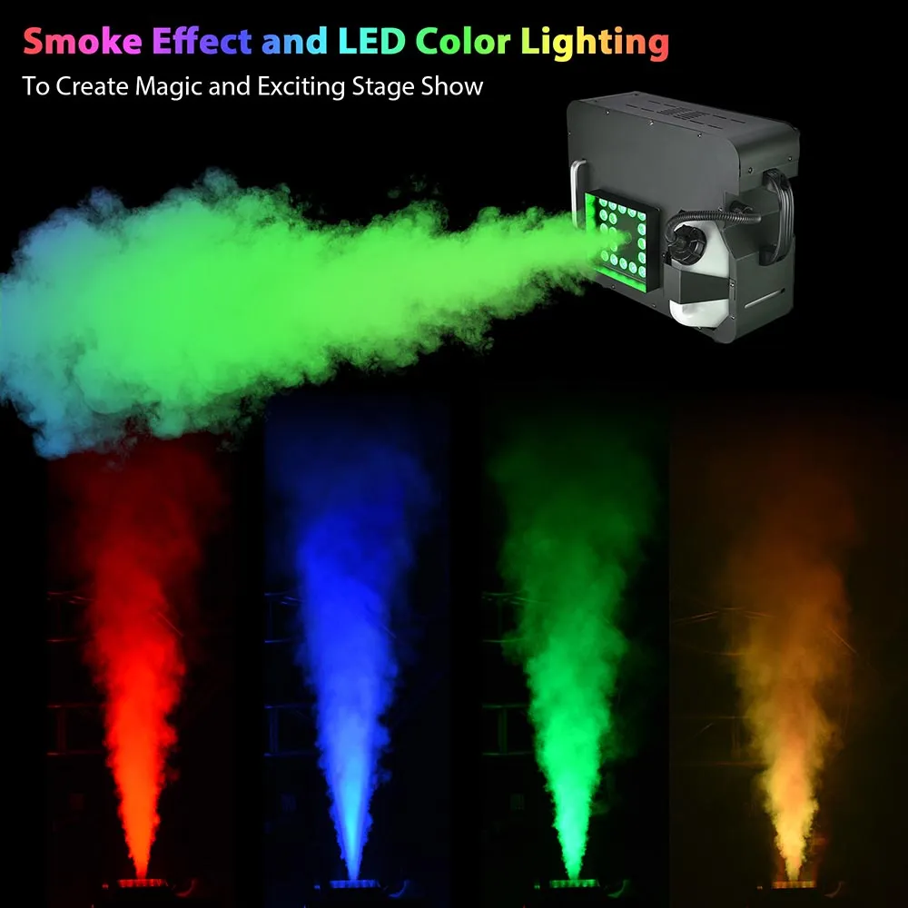 Smoke Fog Machine with Lights Remote DMX 20,000CFM