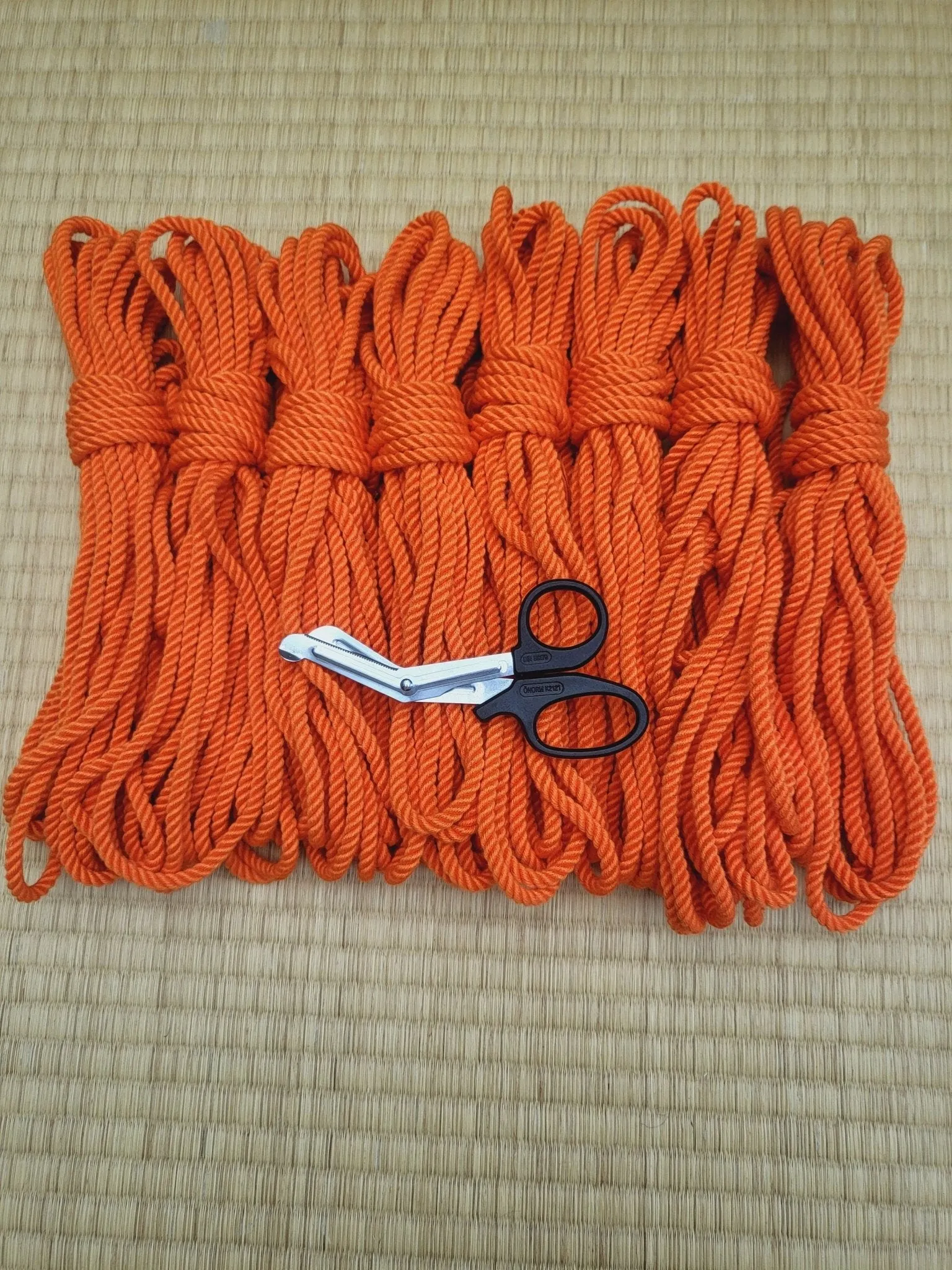 ‘Tangerine Dreams’. Bamboo bondage rope.