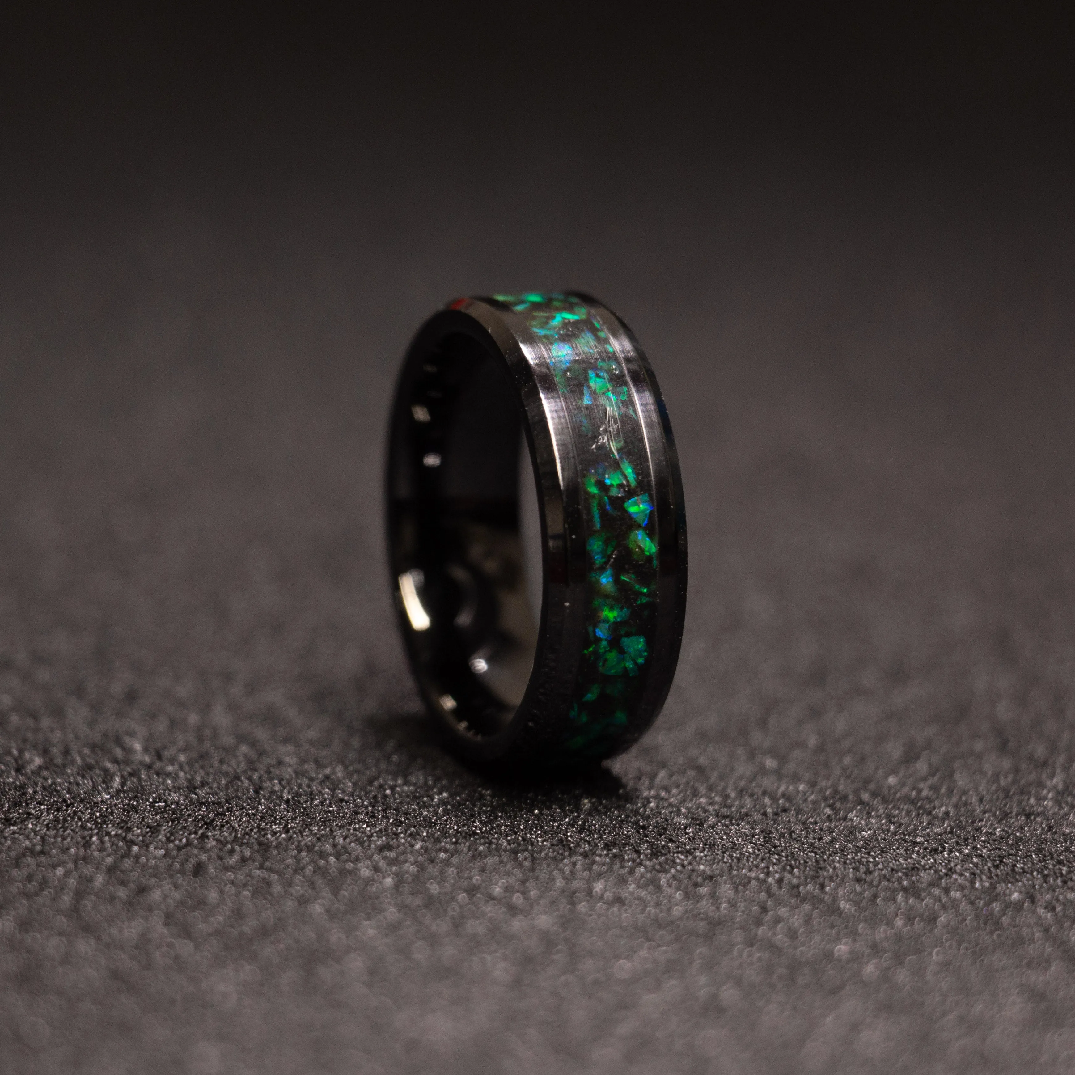 The Kaiju Black Ceramic Glowstone Ring