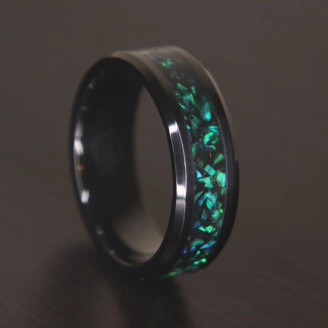 The Kaiju Black Ceramic Glowstone Ring