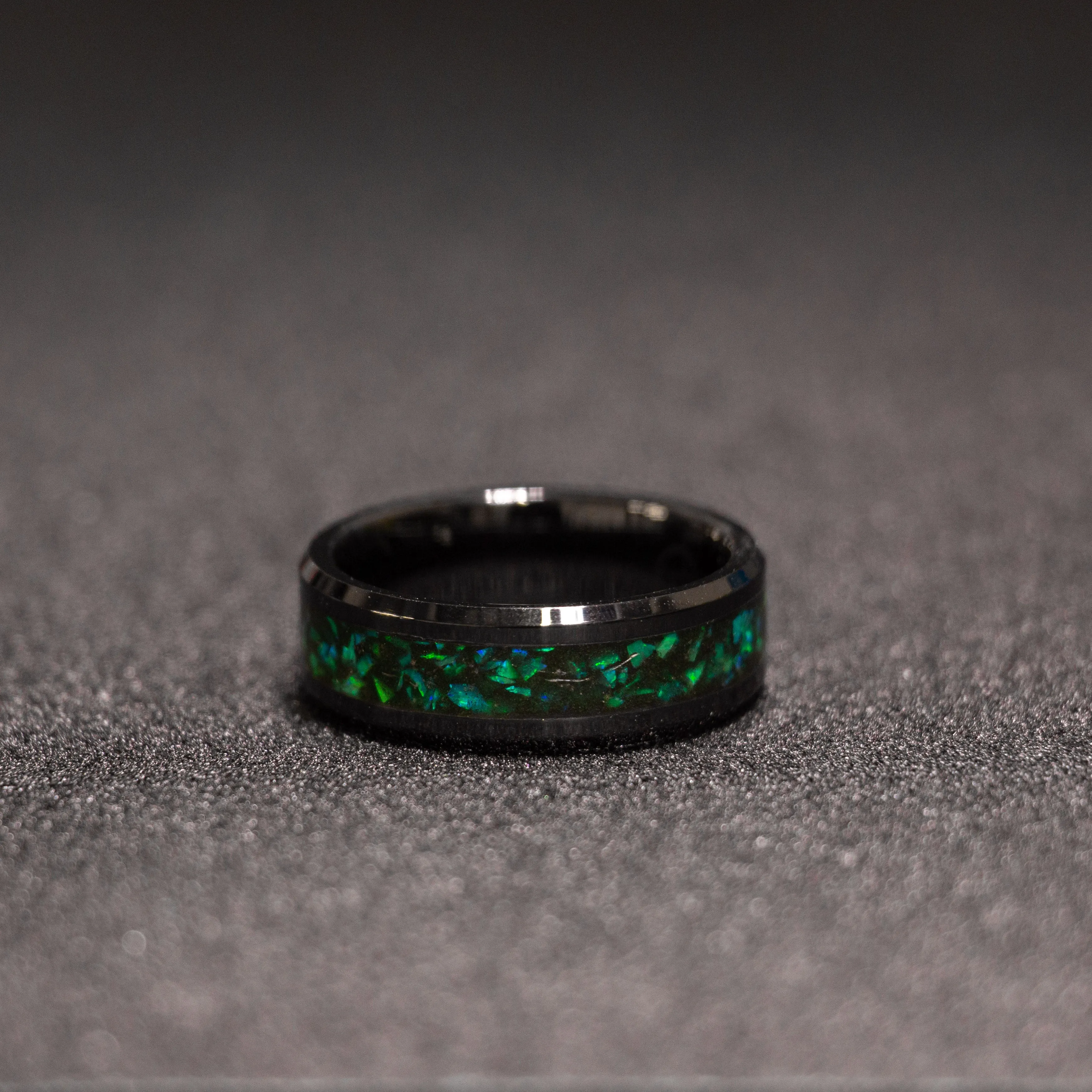 The Kaiju Black Ceramic Glowstone Ring