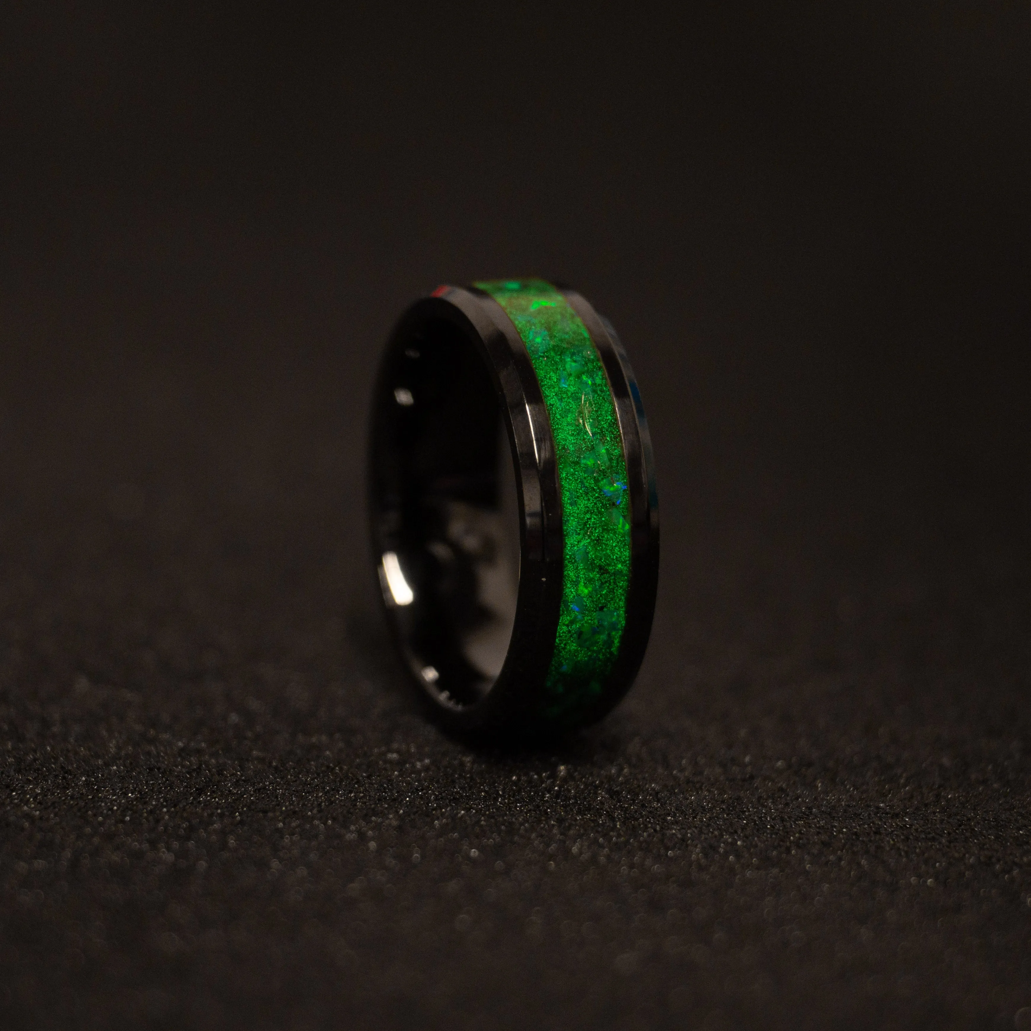 The Kaiju Black Ceramic Glowstone Ring