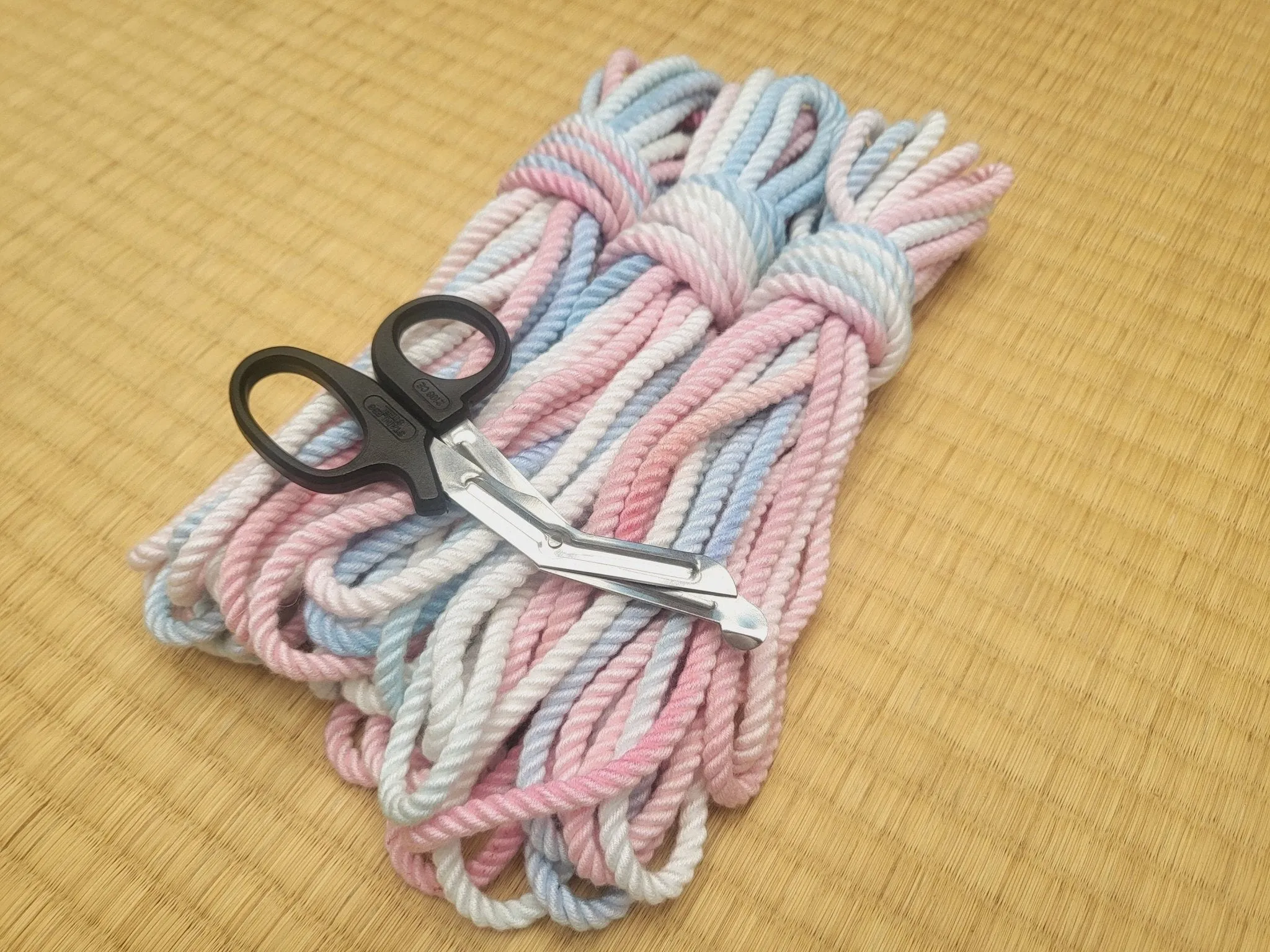 Trans Pride Bondage Rope in Bamboo